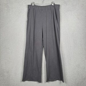 Abercrombie‎ Pants Womens L Gray Soft A&F Pull On Elastic Waist Lounge Wide Leg